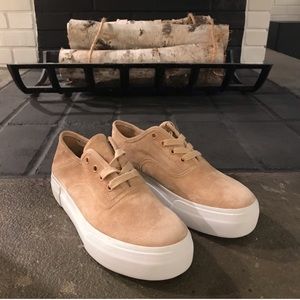 Vince suede lace-up platform sneakers